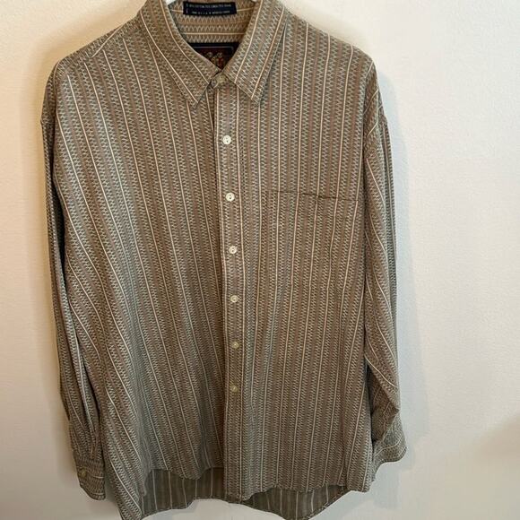 Ralph Lauren Chaps Mens Vintage Long Sleeve Button Up Size 17 34/35 - Picture 1 of 6